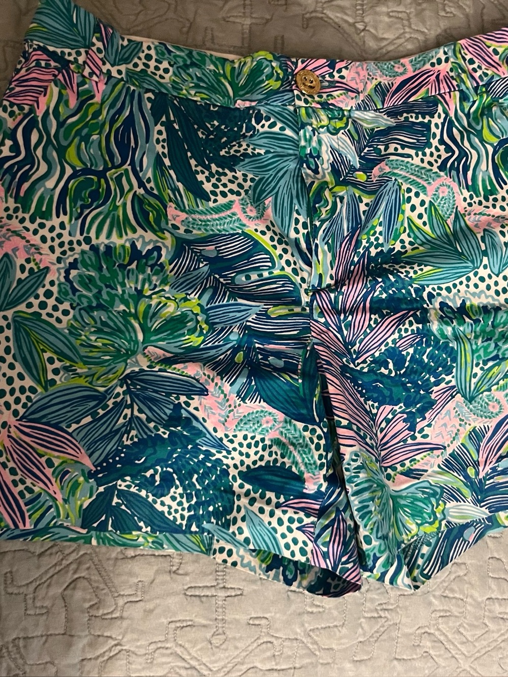 Lilly Pulitzer Floral Shorts in Pink, Teal & Blue